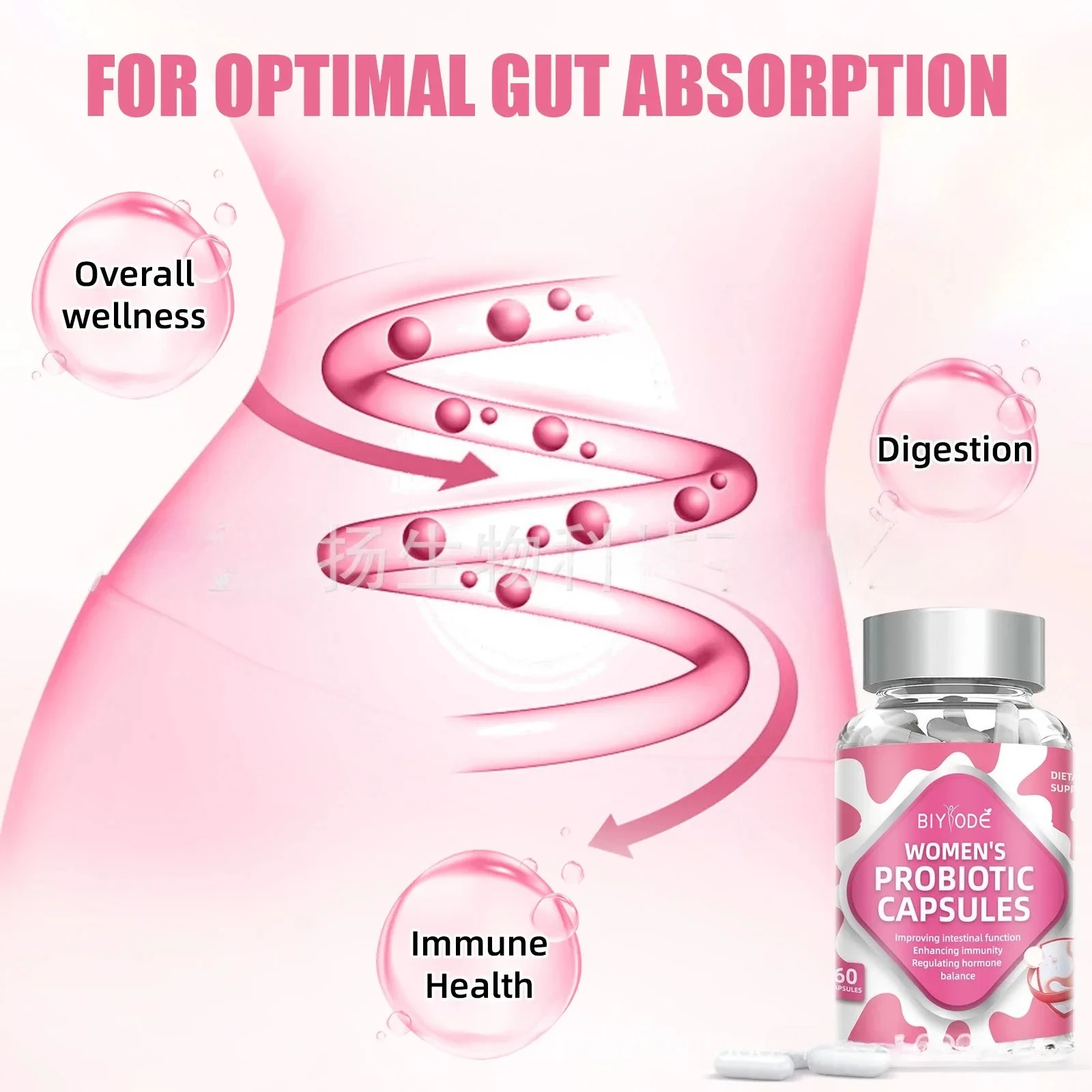 

1 бутылка женских пробиотических капсул для улучшения здоровья человека, снимает кишечник, пищевой дискомфорт, повышает иммунитет.