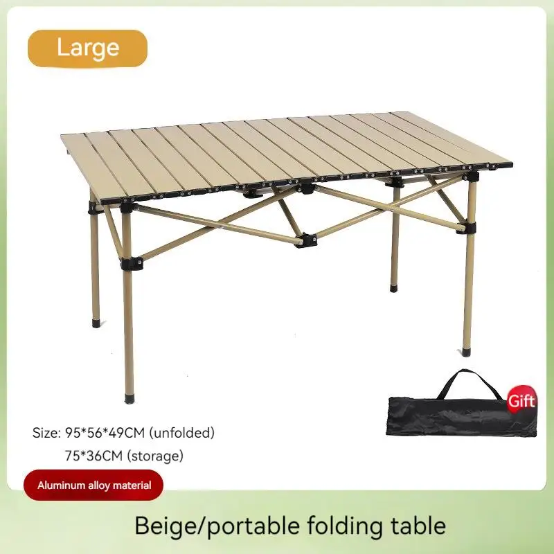 

Outdoor Folding Table Portable Aluminum Alloy Chicken Rolls Table Ultralight Camping Picnic Table Camping Barbecue AluminumTable