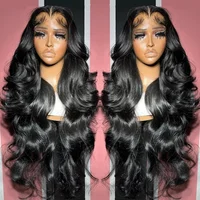 250 densidad onda del cuerpo 13x6 Hd peluca Frontal de encaje cabello humano 13x4 Hd pelucas de encaje prearrancadas para mujeres 360 pelucas de cabello Frontal de encaje completo