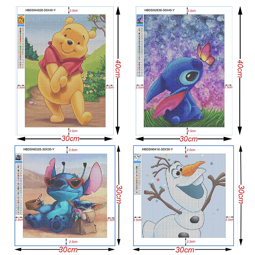 Disney Stitch 5D Diamond Painting Disney Cartoon Character Full Diamond Embroidery Diy Mosaic Art Embroidery for Home Decoration