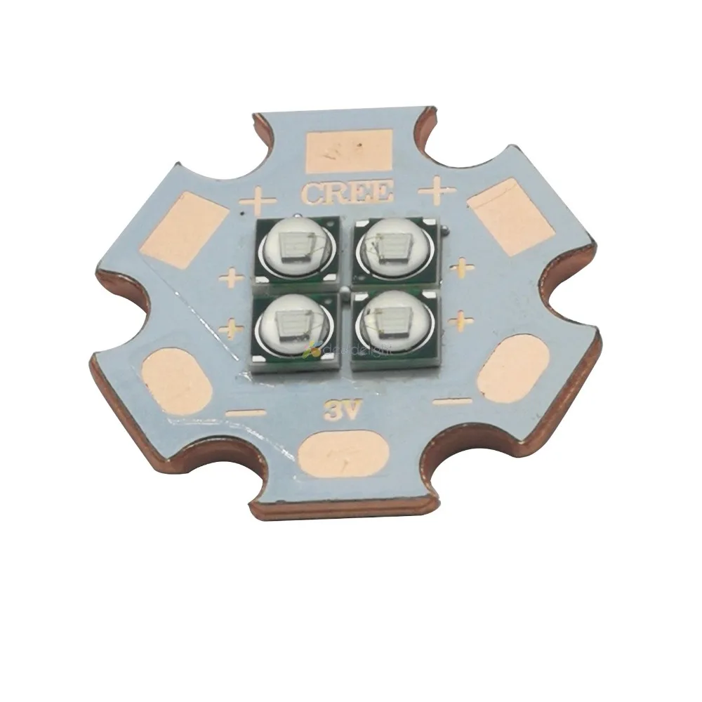 3V / 6V / 12V 3535 4Chips 4-LEDs Infrared IR 730nm 850nm 940nm High Power LED Emitter with 20mm Copper PCB