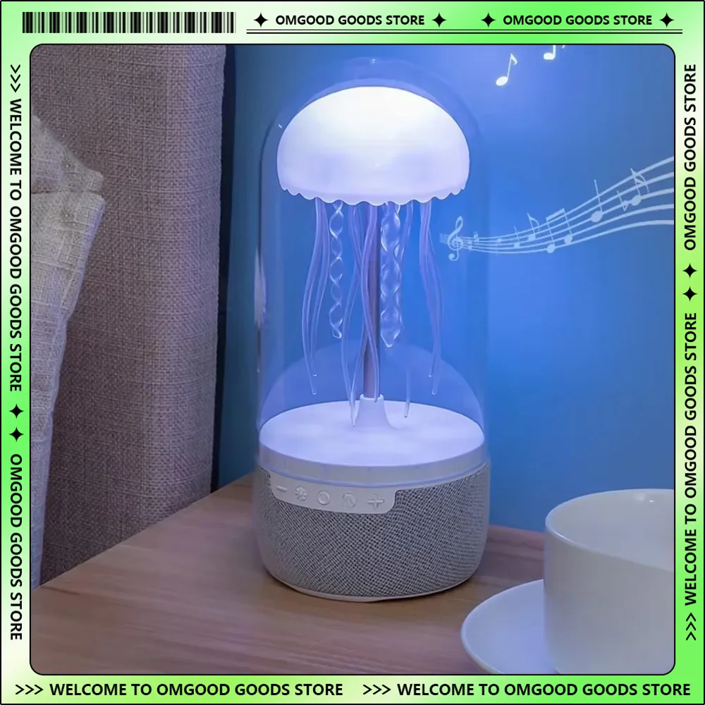 Innovative Colorful Jellyfish Lamp Speaker High-Fidelity Stereo Sports Jellyfish Bluetooth Loudspeake Gifts Intelligent Home