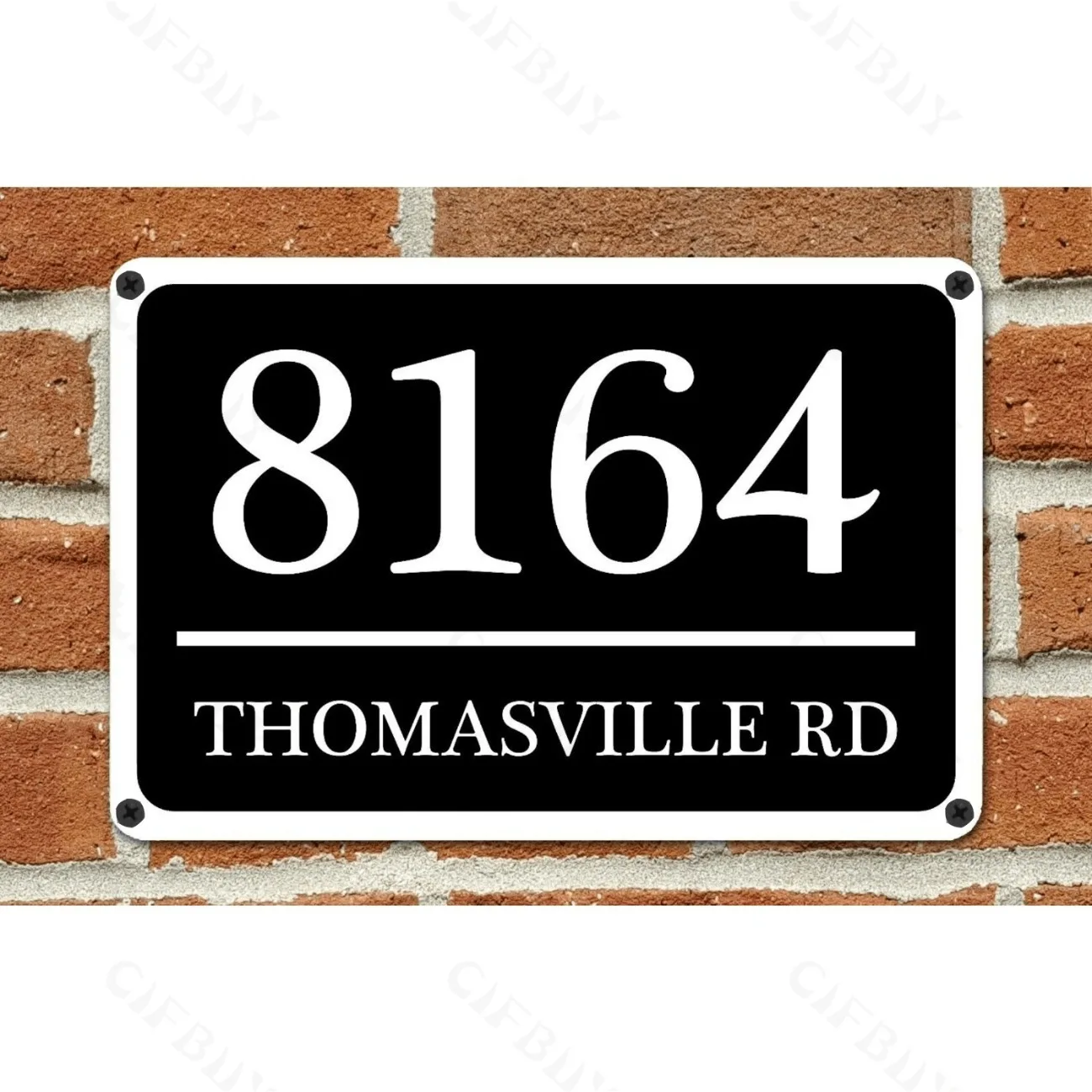 Personalized Metal Home Address Sign - 12"x8" Aluminum House Number Plaque, Wall Mounting, No Electricity Needed. image 6