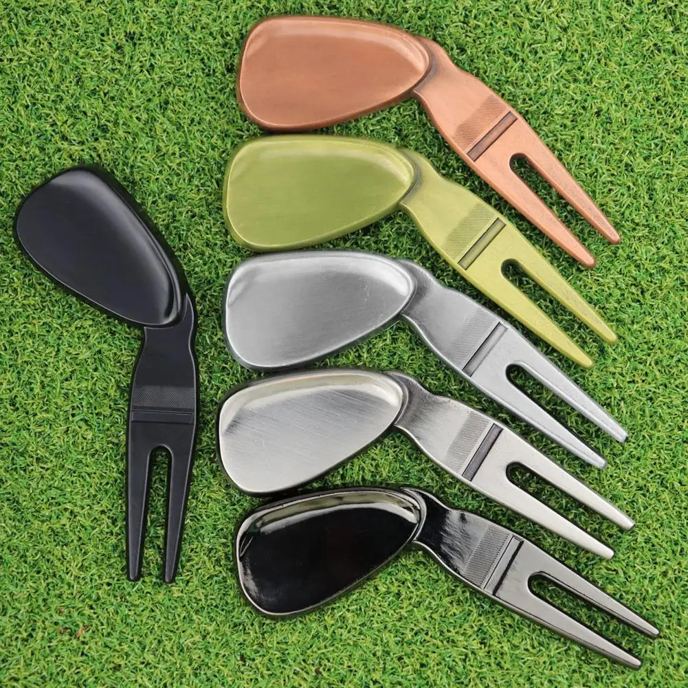 Golf Pitch Mark Solid Color Pitch Mark Tool Comfortable Grip Golf Accessories Ball Marker Golf Pitch Tool Golf Divot Repair Tool