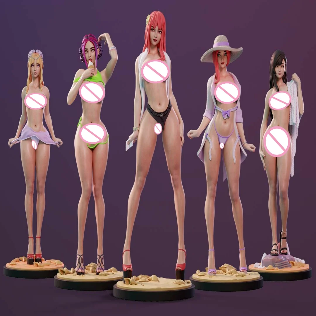 Série Summer Girlfriends - Boutique Edição Limitada Kit de Modelo de Figura de Resina em Escala 1/24 Montar Miniaturas Desmontadas Sem Pintura