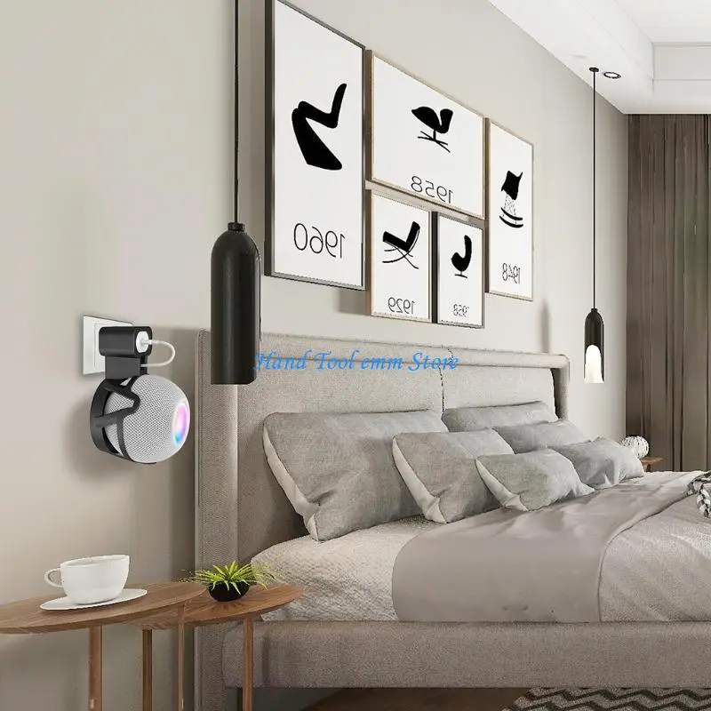 H37F Accessories Wall Mount Stand Hanger Mini Speaker Outlet Holder Space Saving Bracket Wall