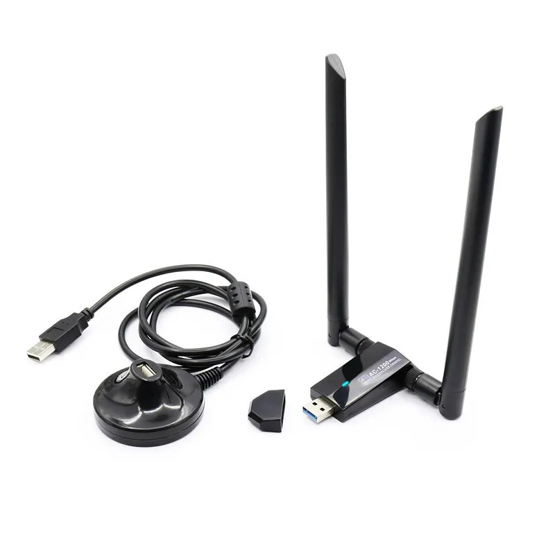 RTL8812AU 1200M Wireless Network Card 11AC Dual-Band WiFi Receiver USB Network Card Fast Wide-Ranging Wall-Penetrating Ability