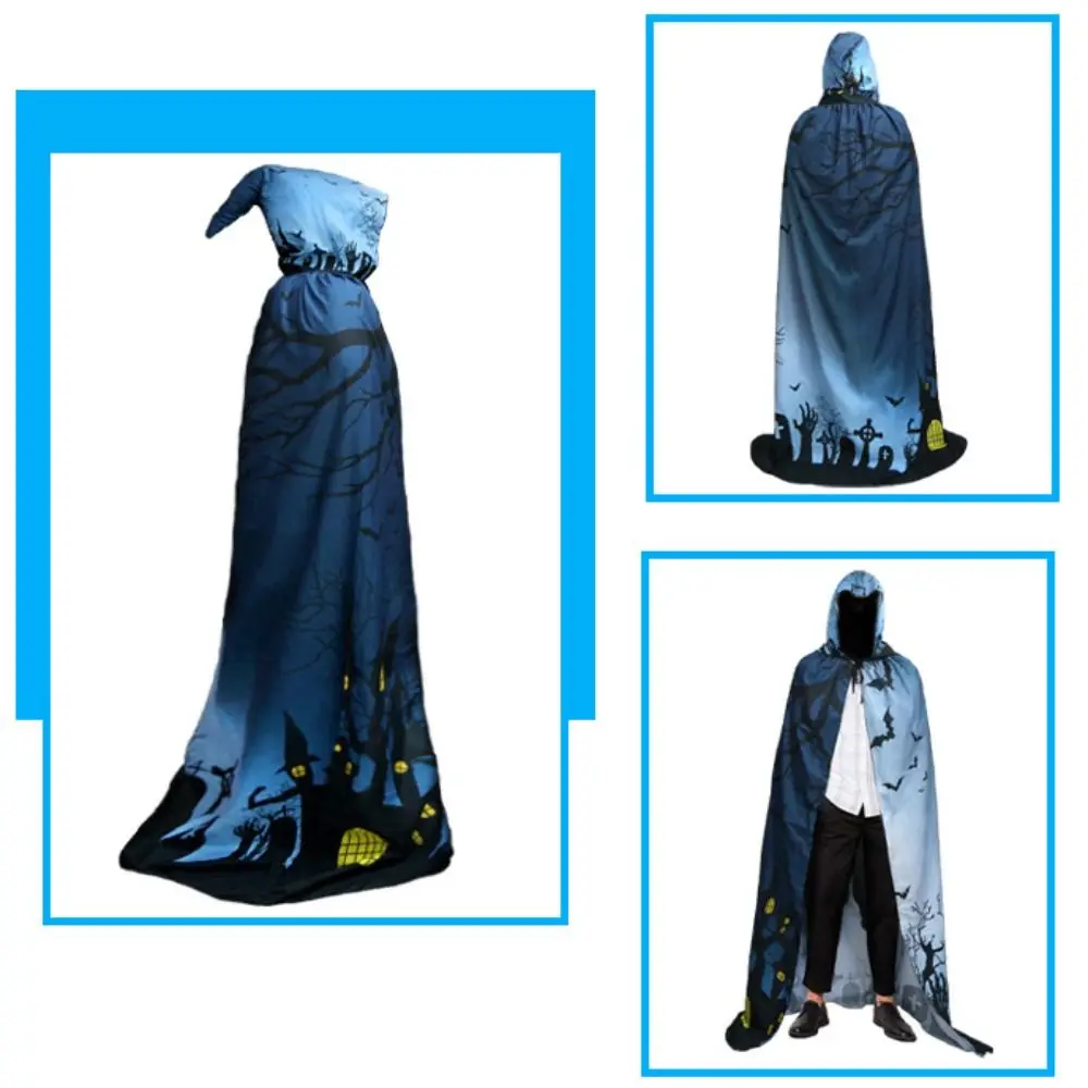 Casual Castle Halloween Costume Cosplay Props Bat Realistic Halloween Death Cloak Pumpkin Party Spider Web Cape Hallowmas