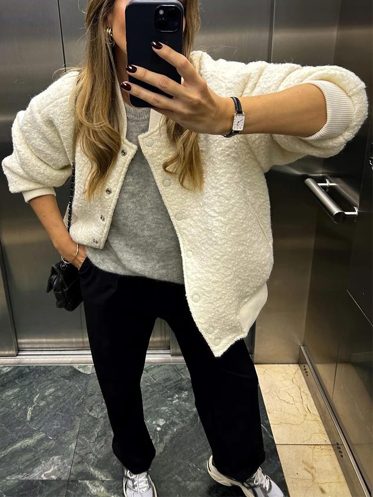 SLTNX Fashion Tweed Bomber Jac - Women'S Fashion Bomber Jacket ulasan dan harga