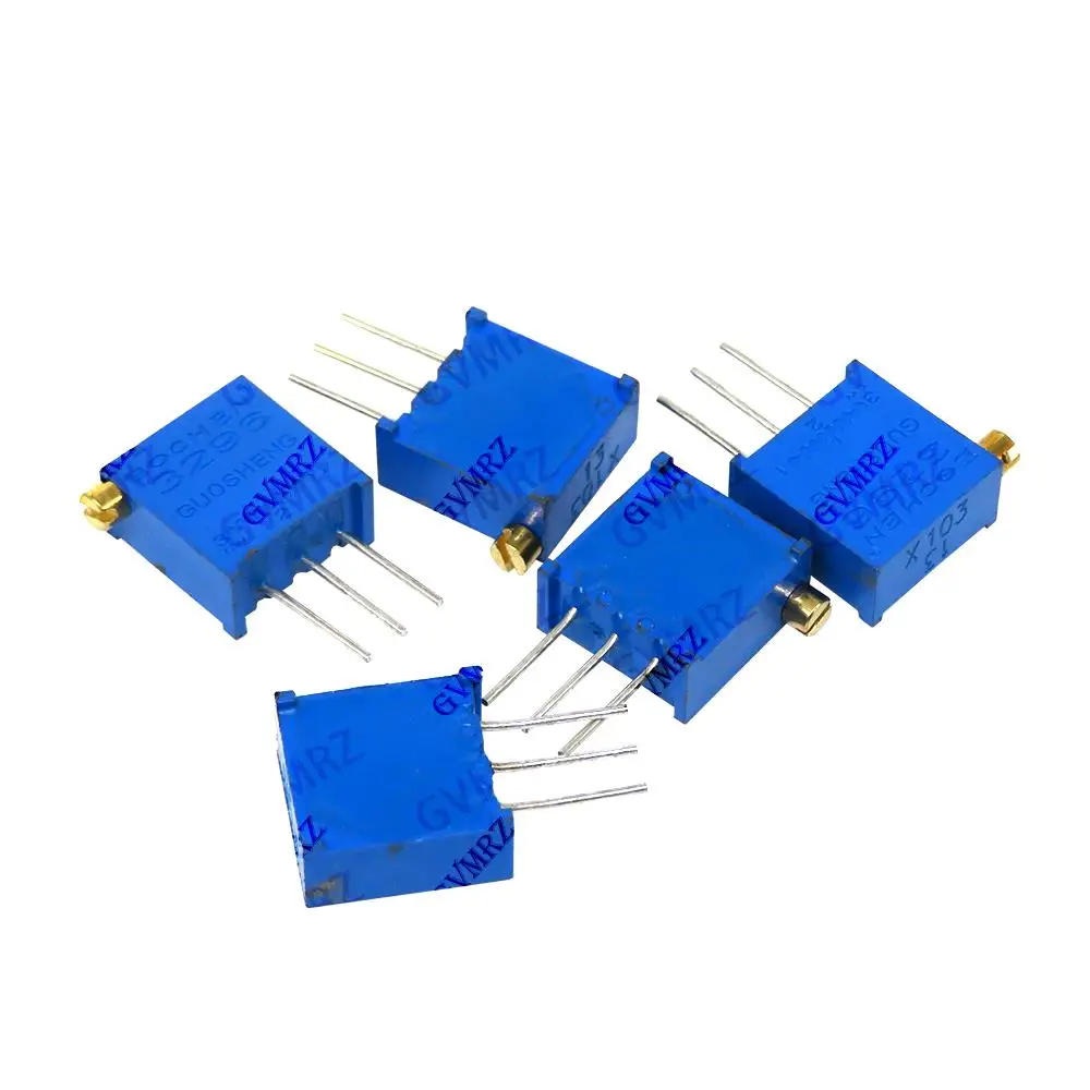 10PCS 100R 1K 500R 50R 200R 3296X Trimmer resistor Assortment Kit Variable Resistors  for Arduino, DIY Electronics 50K  500K 1M