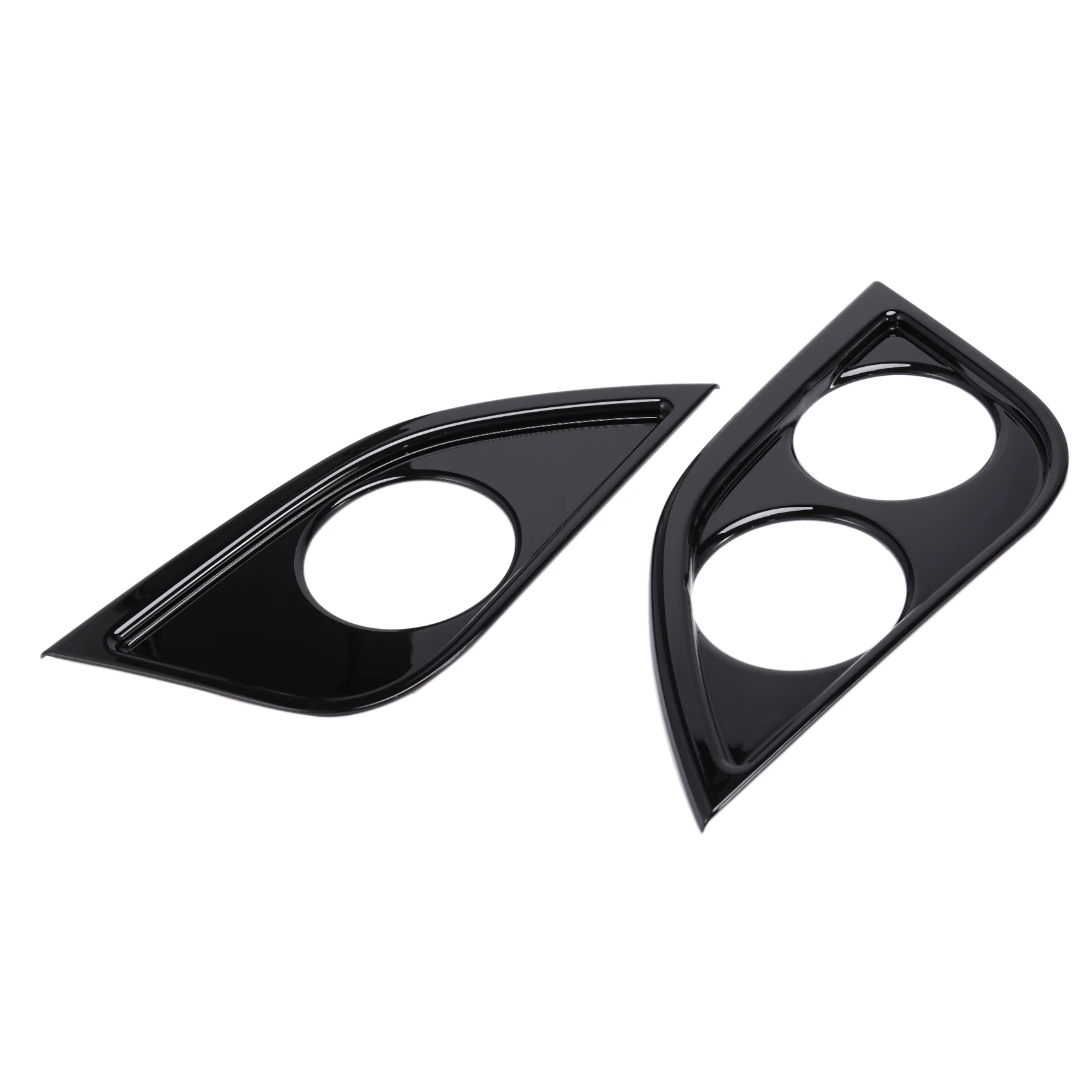 Car Rear Drain Water Cup Holder Trim Cover Stickers Bezel Frame for Voxy 2022 Interior Styling Bright Black RHD