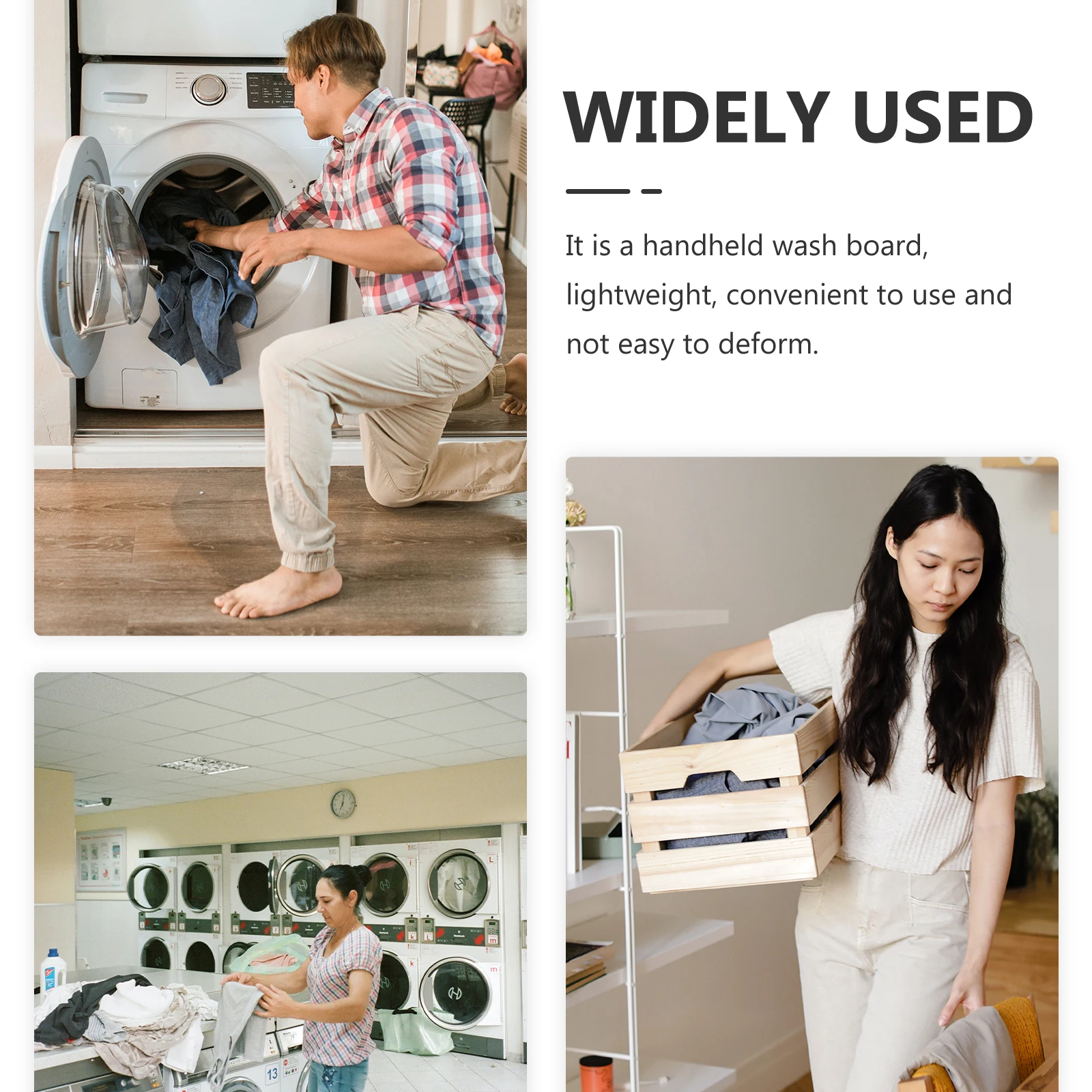 

Wood Washboard Portable Sturdy Wooden Clothes Laundry Board H washing Underwear Household Cleaning Tool Space Saving Design