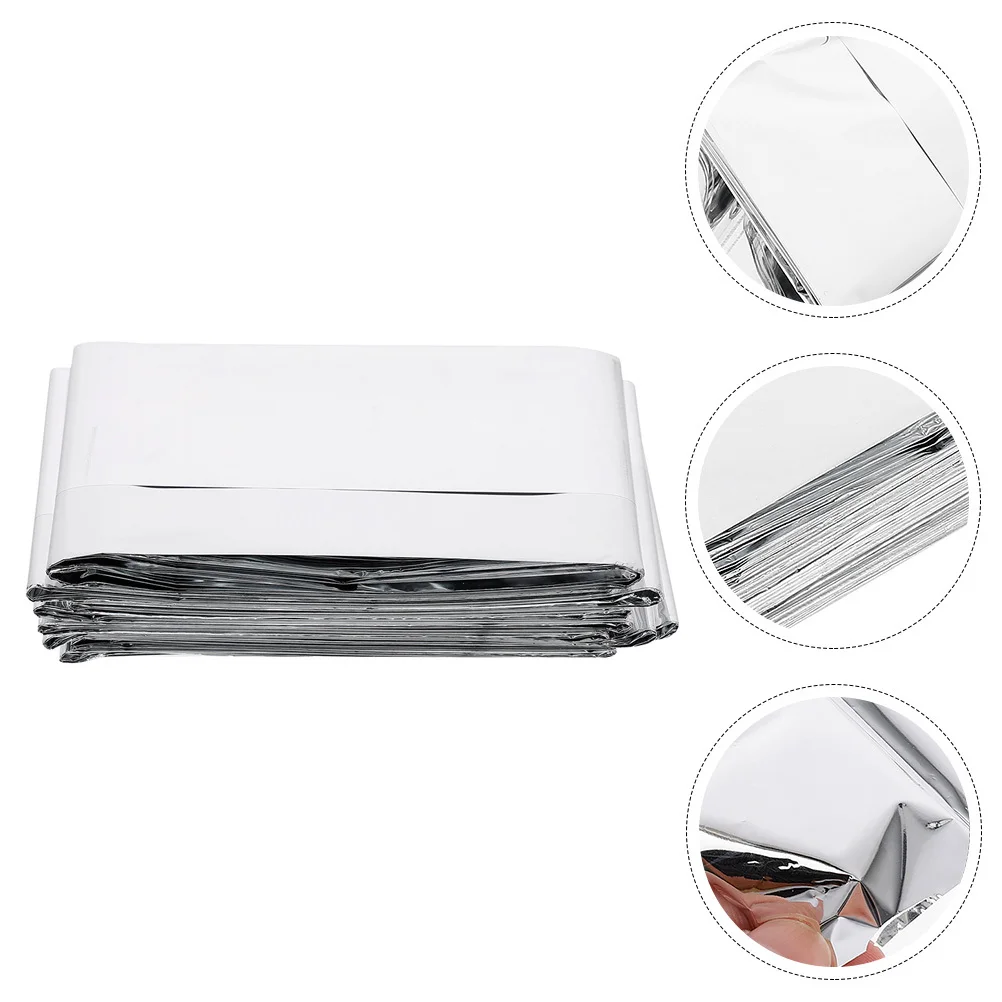 6Pcs Outdoor Emergency Blanket Thermal Insulation Waterproof Survival Warm Blankets Camping Hiking First Aid Rescues Kit