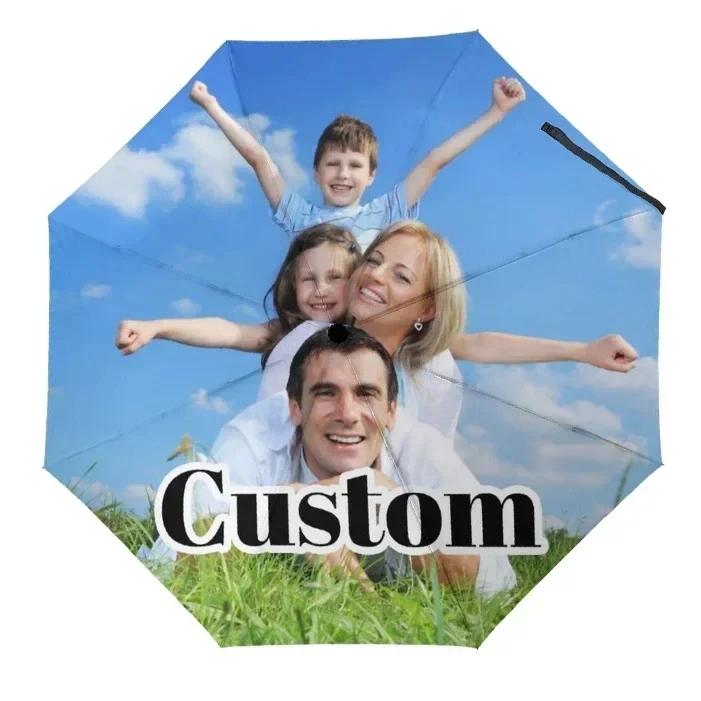 Custom Umbrella Personalized Rain/Sunny Umbrellas with Pictures Personalized Foldable Umbrella with Photo Company Logo or Design