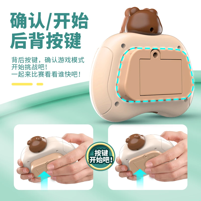 10-button cartoon animal speed push game console children's educational press-and-play whack-a-mole party toy