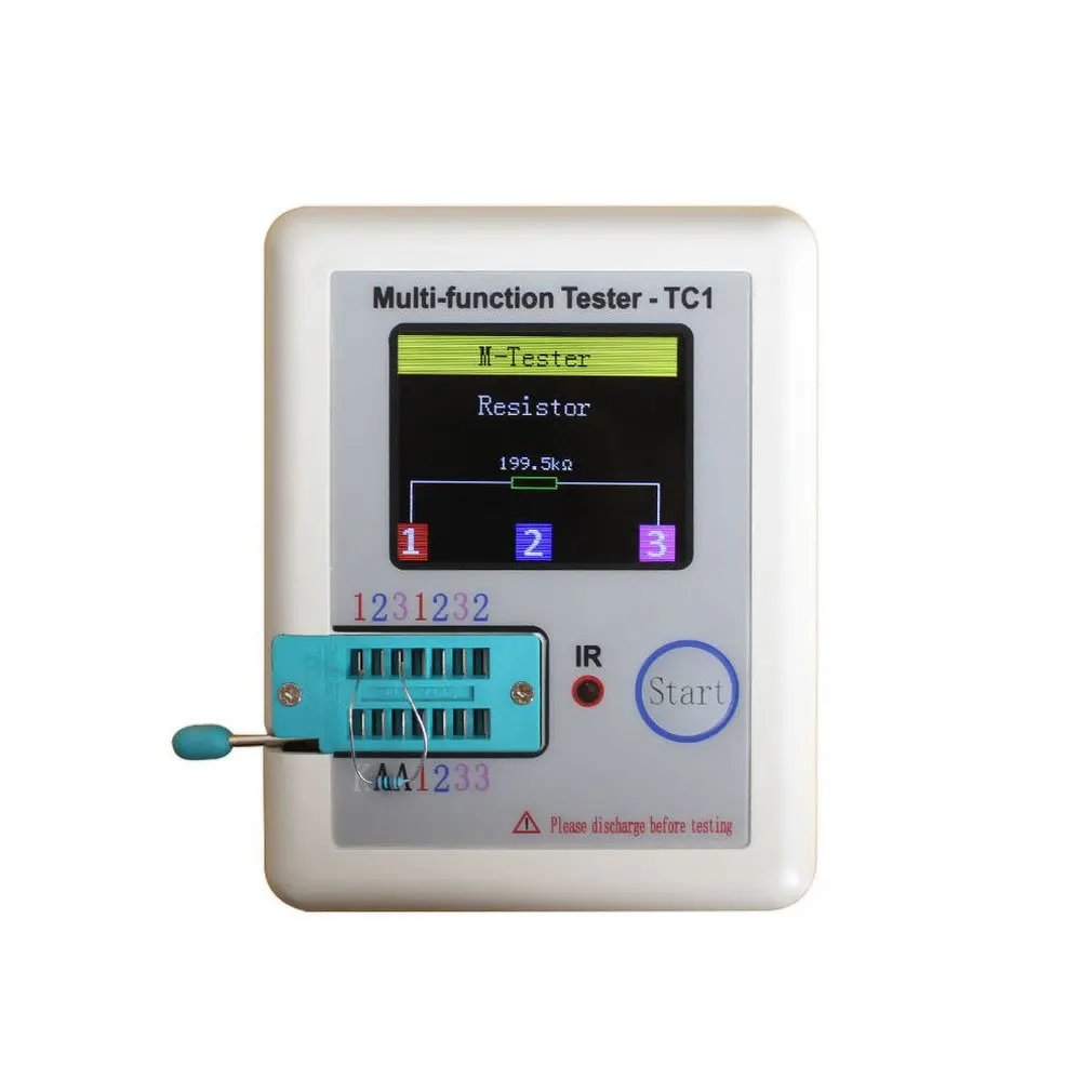 LCR-TC1 1.8 "TFT LCD Affichage Multi-mètre Transistor Testeur Diode Triode puzzles iteur Résistance Test Mètre ESR LCR NPN PNP MOSFET COD