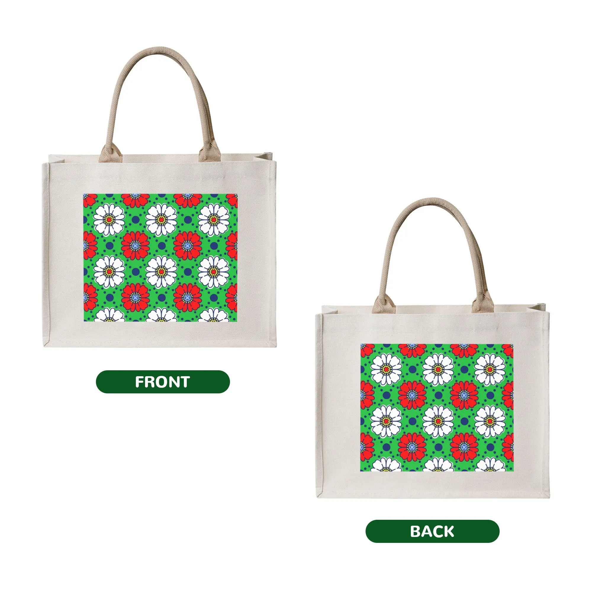 Kawaii Print Checkered Plaid Daisy Flowers  Shopping Tote Bags Portable Shopper Shoulder  Handbag