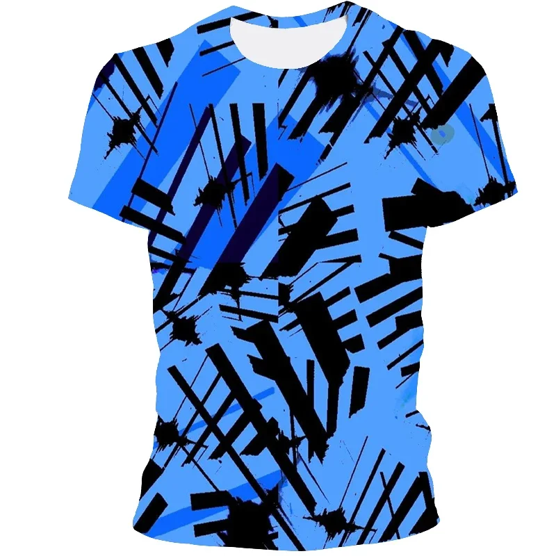 3d Abstract Printing T-shirt For Men And Children Summer Fashion Casual Personality Trend Hip Hop Breathable Thin Cool Top