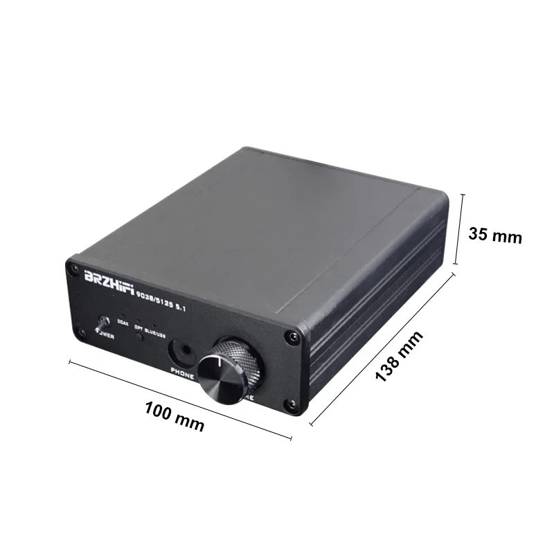 BRZHIFI Audio CSR8675 Bluetooth 5.0 Receiver DAC ES9038 Decoding APTX-HD LDAC Audiophile HIFI Decoder