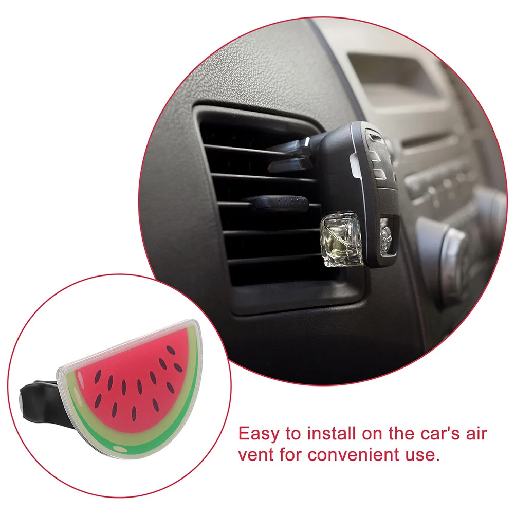 2 Pcs Car Perfume Air Freshener Vent Clips Watermelon Decors Interior Decorations The Cars Decorate Acrylic Accessories Outlet