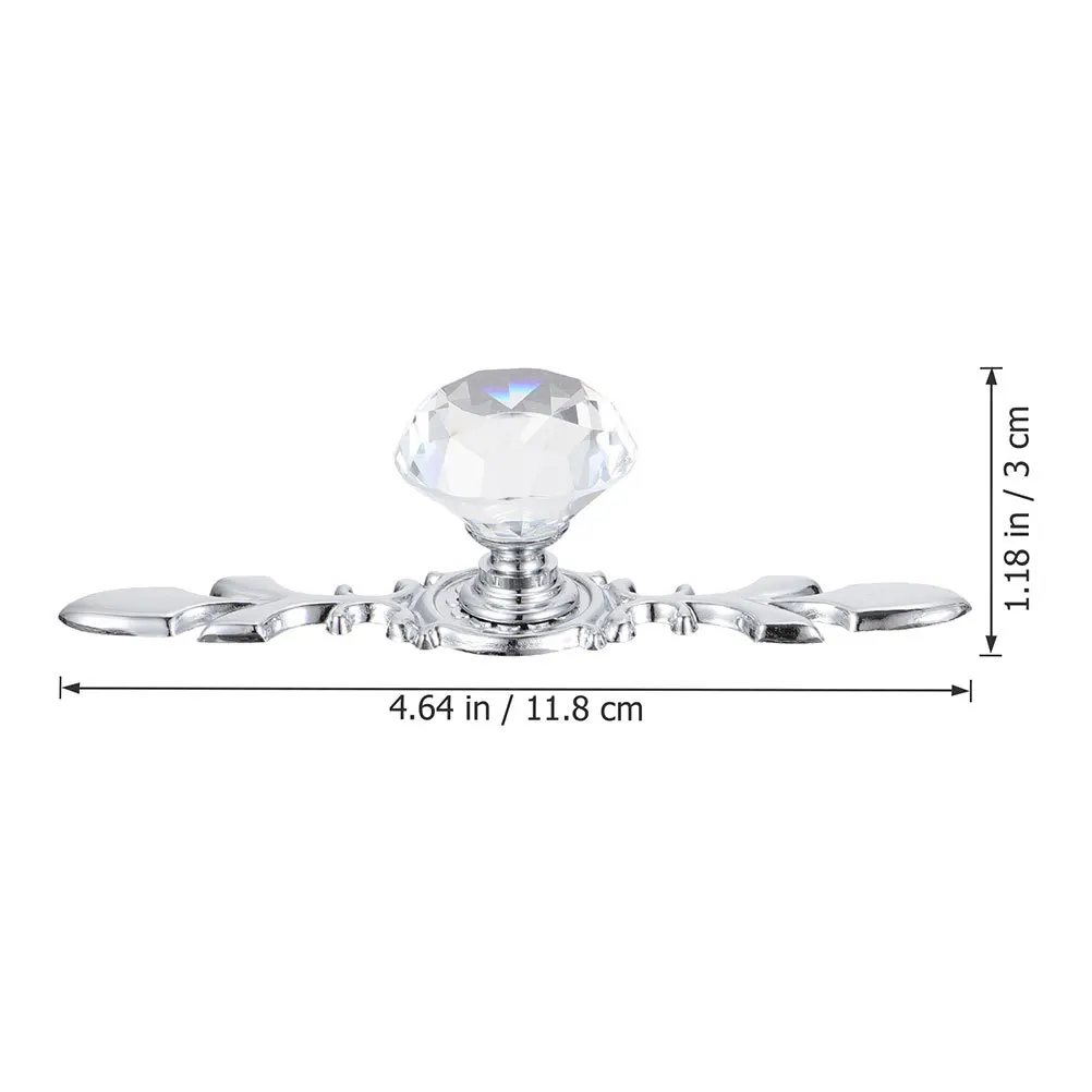 

6Pcs Crystal Wardrobe Door Handles Metal Drawer Knobs Modern Cabinet Pulls for Dressers Drawers Kitchen Home Crystal Door Knobs