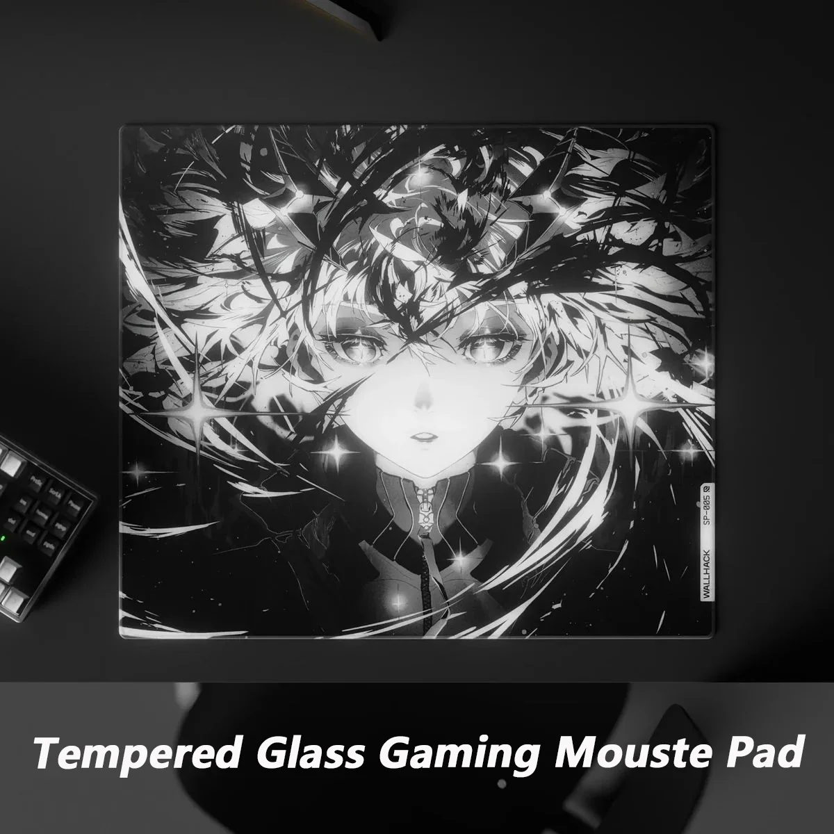 Esports Gaming Anime Cool Photovoltaic Glass Mouse Pad Tempered Upgrade Smooth FPS Game & Office Specific Pc Laptop Desk Mat