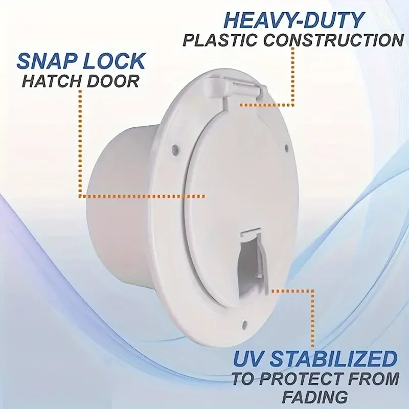 1 قطعة RV سلك الطاقة غطاء فتحة مع مسامير المضادة للأشعة فوق البنفسجية الأكسدة الغطاء الواقي ل متنقل قافلة شاحنة التخييم RV اكسسوارات #1