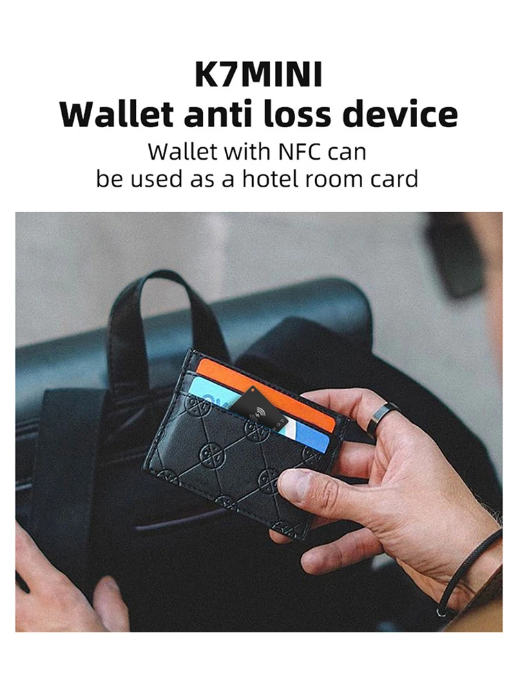 

Wireless Charging Ultra Slim Tracking Card Waterproof Works for Apple Find My Smart Tag Wallet Tracker Keys Suitcase Bag Locator