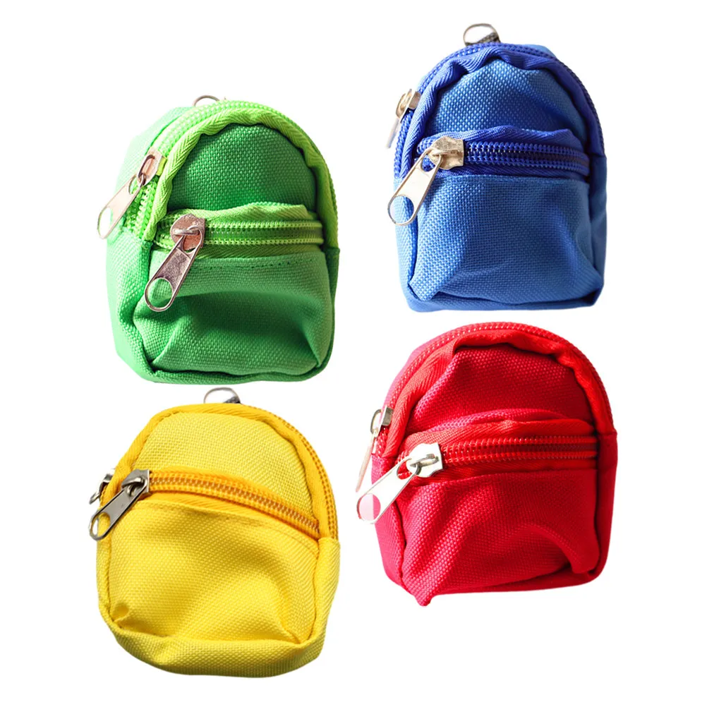

4Pcs Mini Backpack Simulation School Bags Cute Miniature School Bag Ornaments for Mini House Decoration DIY Accessories