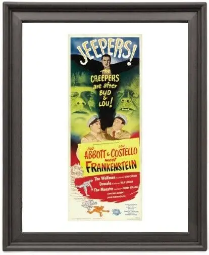 

Framed Poster Abbott and Costello Meet Frankenstein 7 Picture Frame 16x12 inches Poster