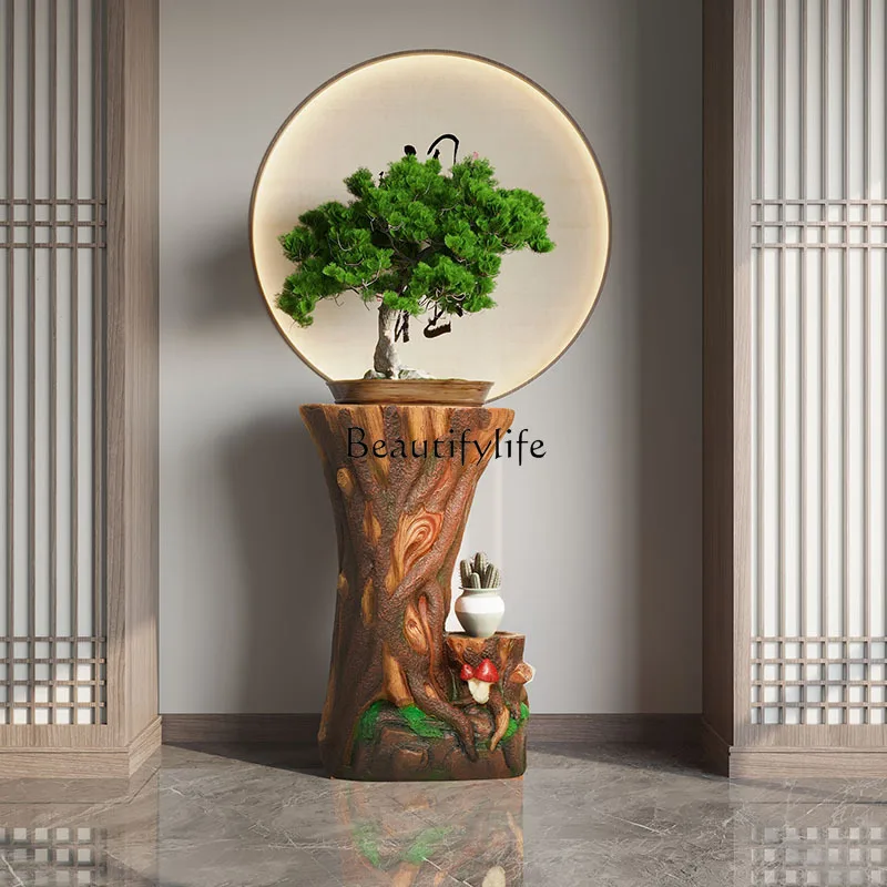 3-Flower shelf living room floor-to-ceiling multi-layer indoor flower pot fish tank flowing water ornament base balcony shelf