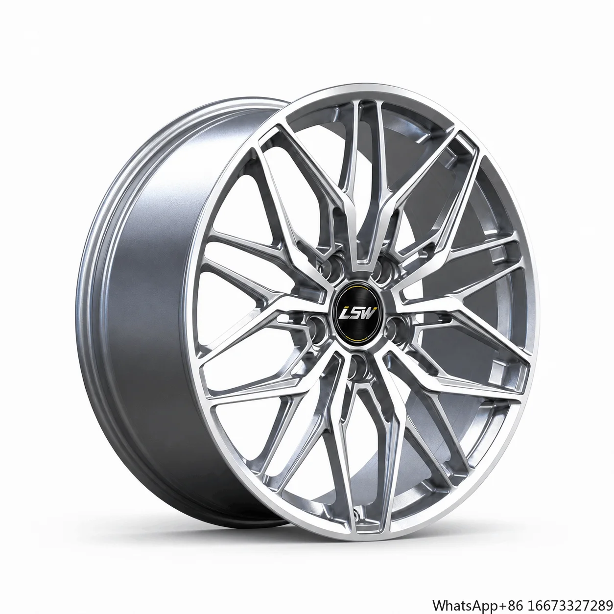 Top Rated LS8034 Split Spoke Forged Wheels Brushed Silver T6061 Alloy Rims 16-24 Inch Custom PCD ET CB Passenger Car Replacement