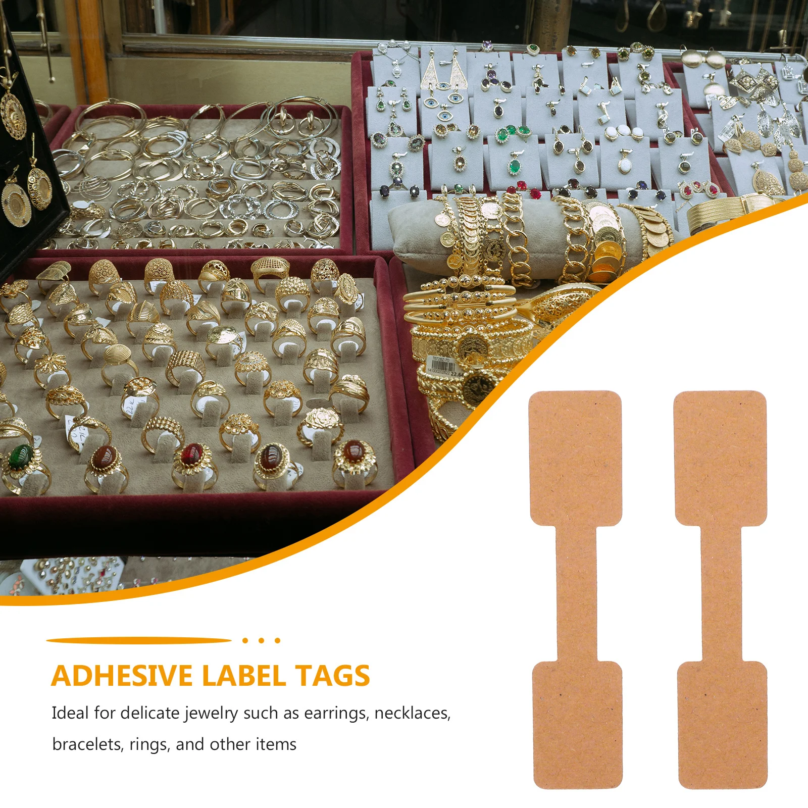 200 قطعة عرض العلامات الملابس والملصقات سوار بني فارغ أبيض السعر