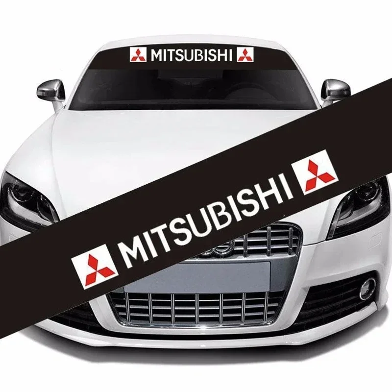 

Car Front Windshield Banner Decal Sticker Car Decor Accessories for Mitsubishi Ralliart ASX Lancer Pajero Outlander