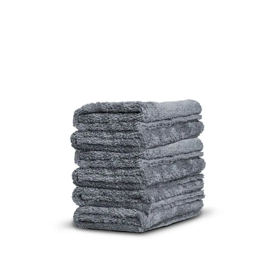 

Borderless Grey Microfiber Towel 6pk Premium Ultra Soft Car Detailng Towel Cloths, 480gsm Safe for Car Wash, Home Cleaning amp P