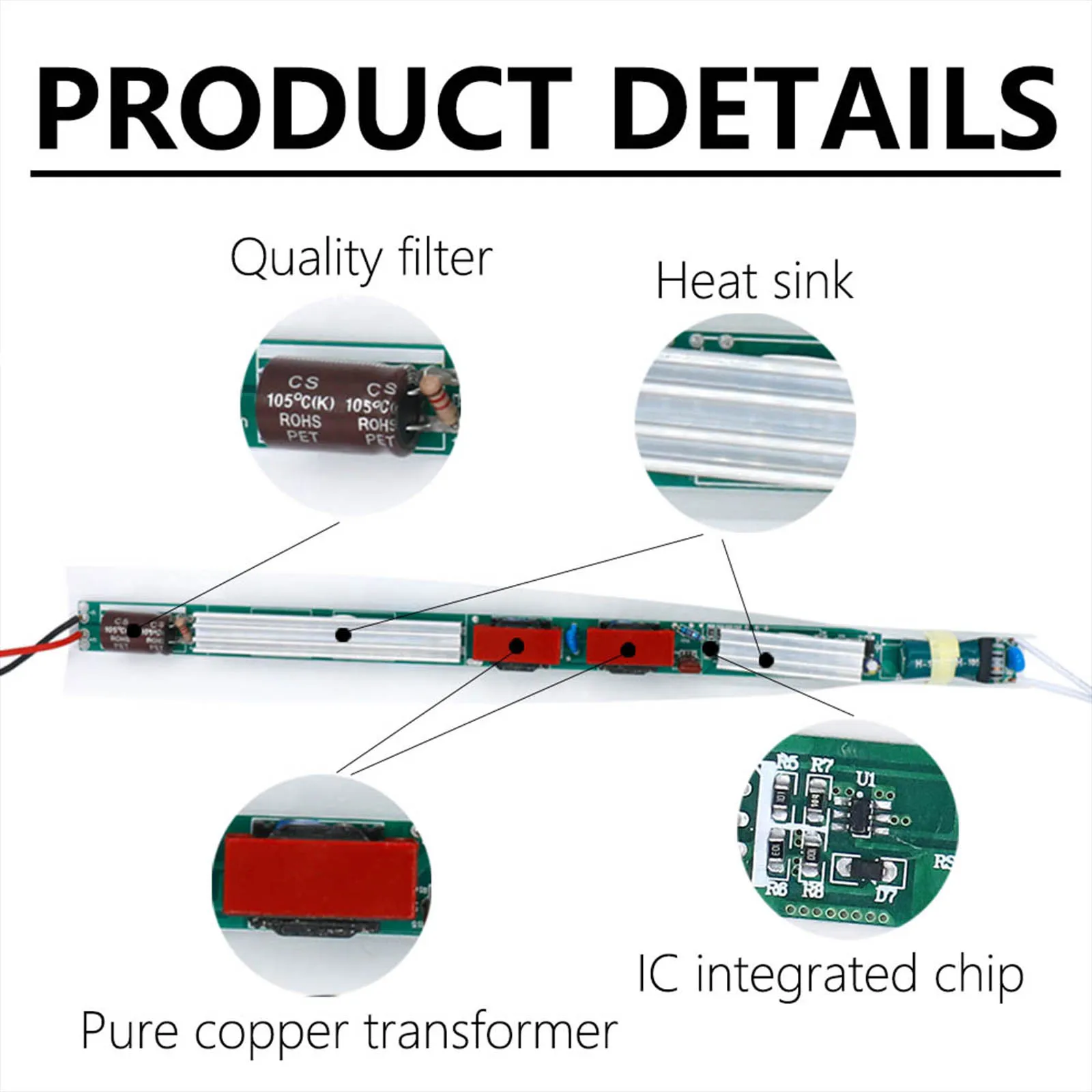 Imagem -04 - Ultrafinos Fonte de Alimentação Transformador de Iluminação Led Driver Dc12v 24v 12w 24w 36w 60w 72w ac 220v 1a 1.5a 2a 2.5a 3a 5a 6a