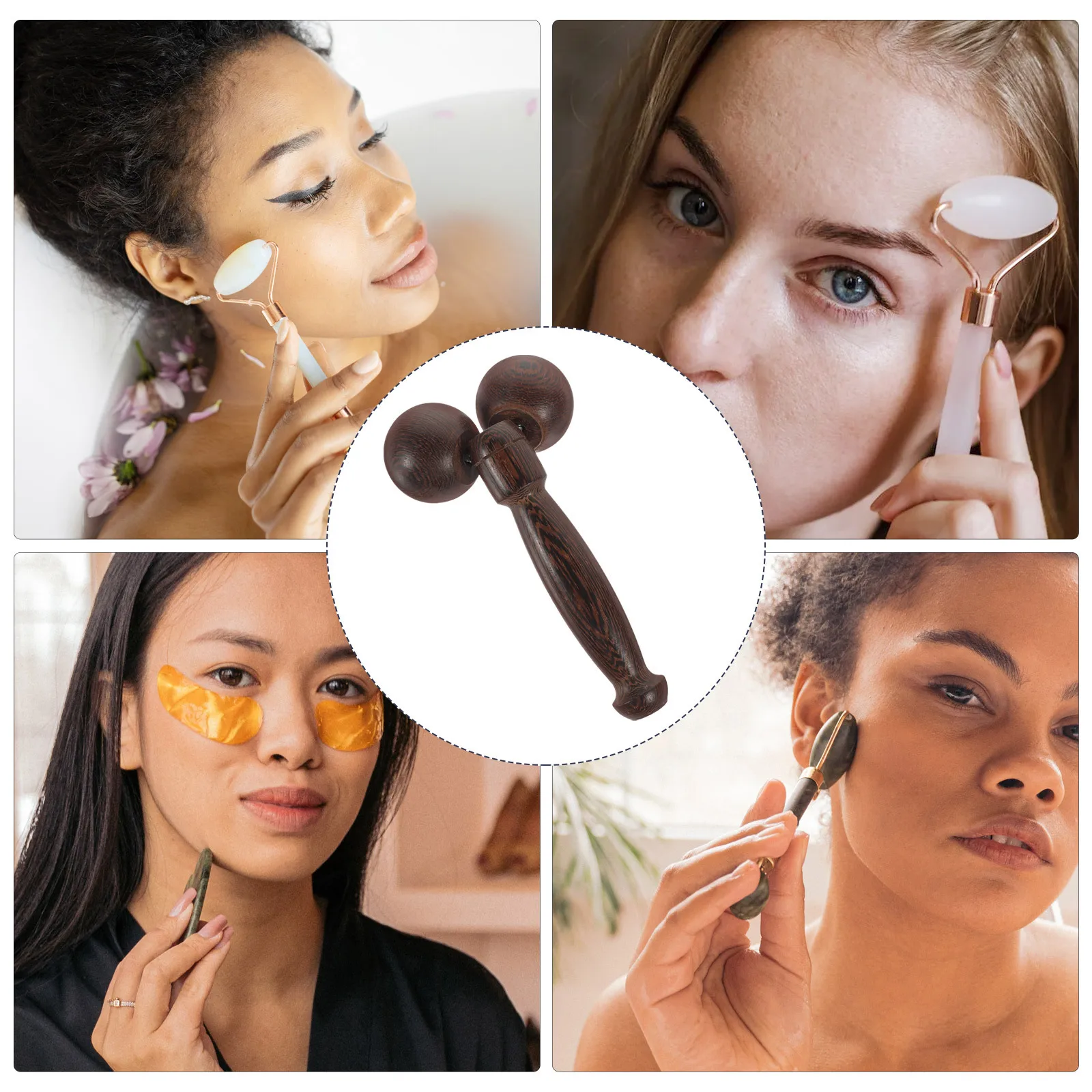 

Facial Massage Tool Compact Lightweight Roller Handheld Ergonomic Design for Face Neck Body Eye Care Skin Refreshing Massager