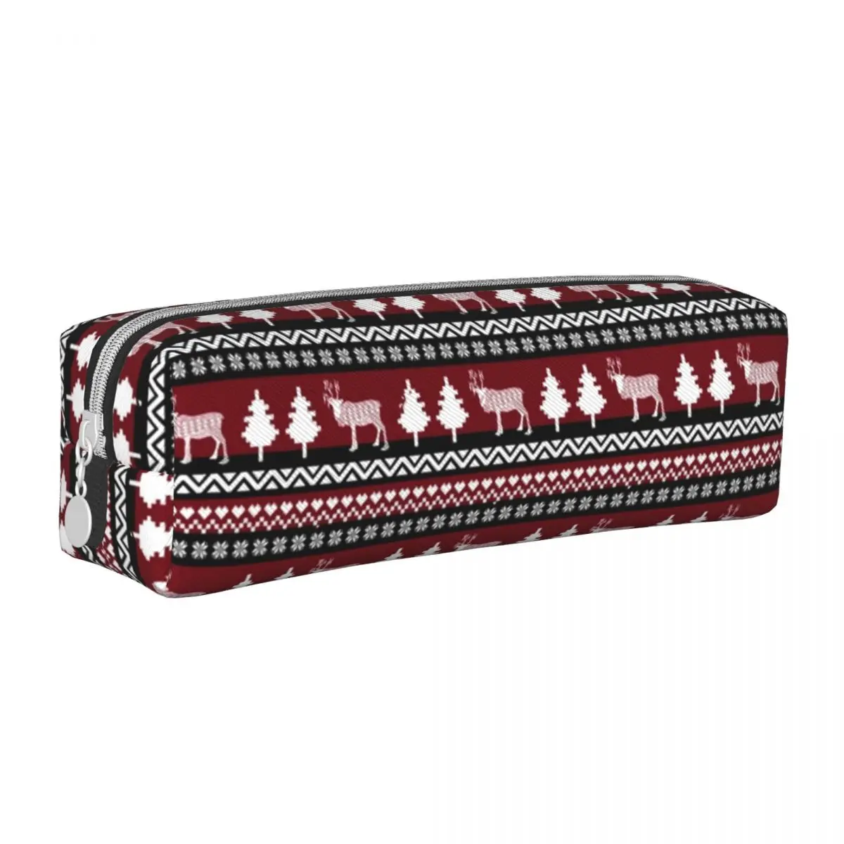 Rendier Lelijke Kerst Trui Patroon Potlood Case Patchwork Potlood Pencilcases Pen Voor Meisje Jongen Tassen Studenten School Geschenken Briefpapier