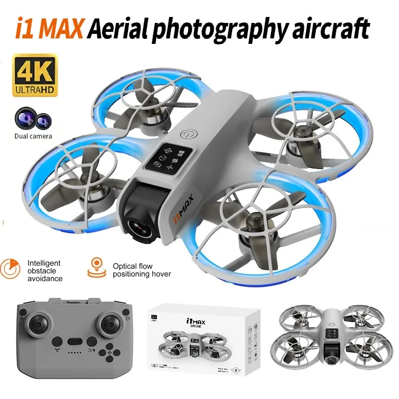 Mini I1 MAX Drone Professional 4K HD Dual Camera 5G WIFI FPV 360° Rolling Brushless UAV Optical Flow Positioning Quadcopter Toys