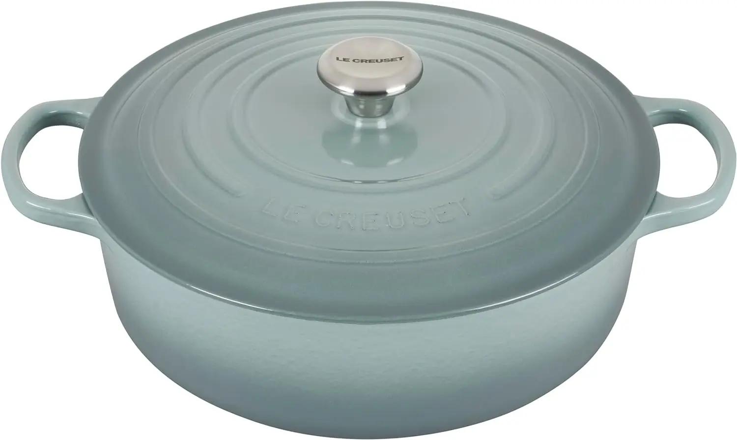 

Enameled Cast Iron Signature Round Wide Dutch Oven, 6.75 qt., Sea Salt