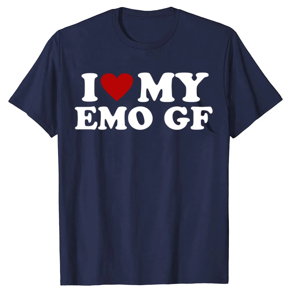 Lustiges „I Love My Emo Girlfriend Eboy Egirl“-Grafik-T-Shirt für Männer und Frauen, modisches, lässiges T-Shirt aus 100 % Baumwolle, lockeres, übergroßes T-Shirt – Detail 3
