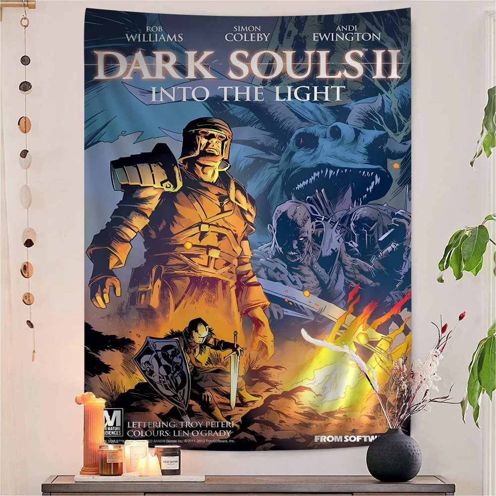 Game D-Dark S-Souls Tapestry Art Printing Art Science Fiction Room Home Decor Wall Art Decor