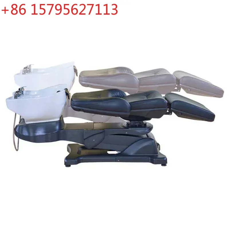 

Hair Salon Shampoo Chair High-End Barber Shop Electric Lifting Shampoo Chair Rotatable Flushing Bed