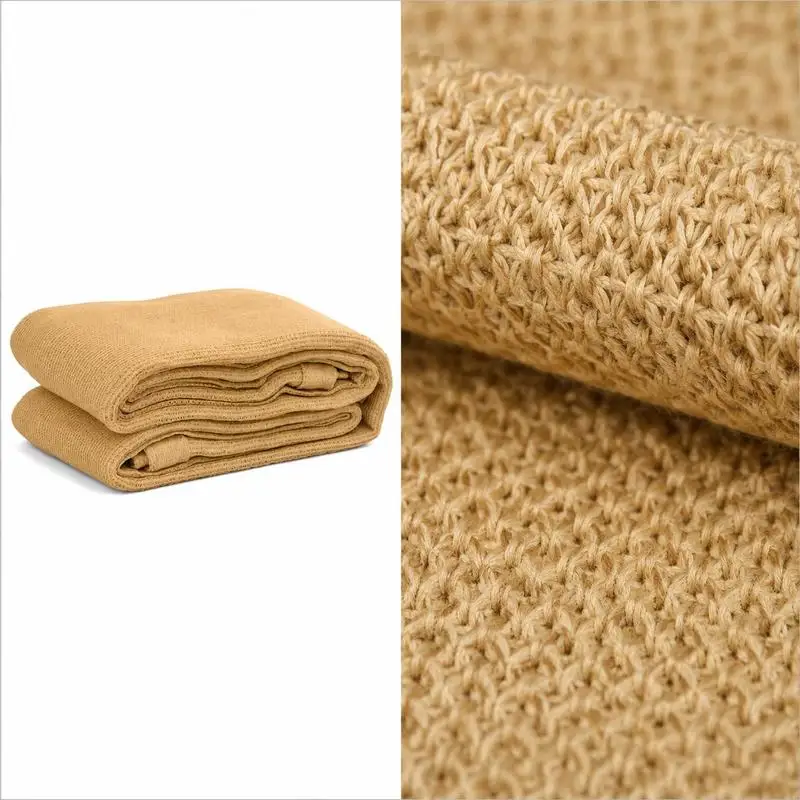 Tapis de camping respirant 3 × 6 m en PEHD – sable