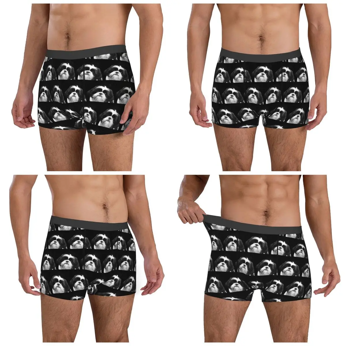 Boxer Unterhose Shorts Shih Tzu Dog1 Höschen Männliche Bequeme Unterwäsche für Homme Mann Freund Geschenk