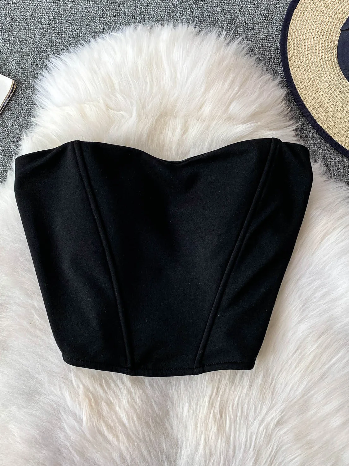 

Sexy One-oulder Strap Chest Pad Tube Top Vest Women's 2025 New Outwear Slimming Fibone Wrapped Chest ort Top