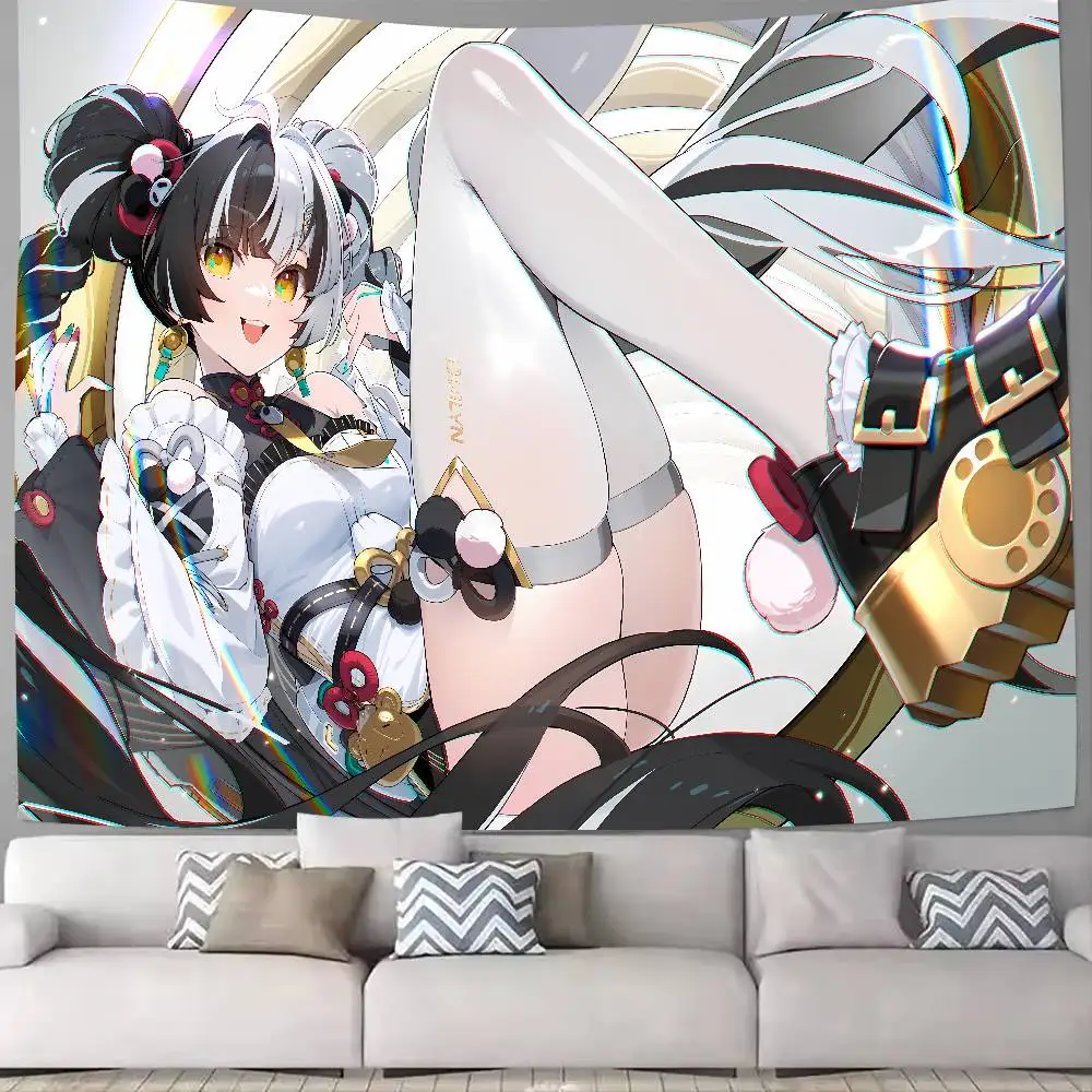 

XXL Cute Hot Girl Dialyn Zenless Zone Zero Video Gaming Tapestry Wall Tapestries Home Decor for Living Room Bedroom Dorm