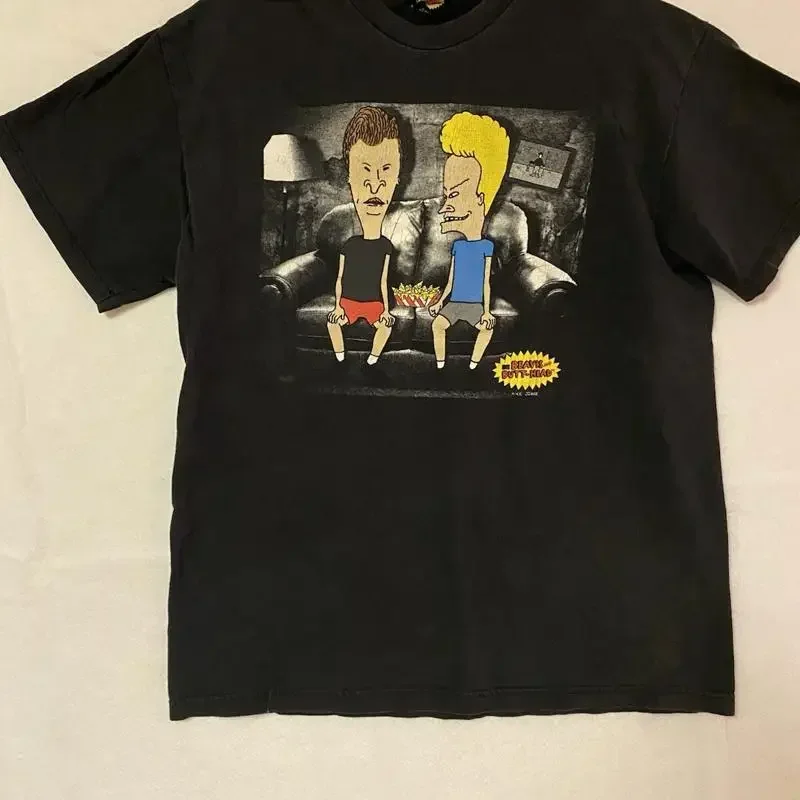 Beavis Butthead Shirt Mens Medium Short Sleeve Black Tee 2011 MTV Music Couch