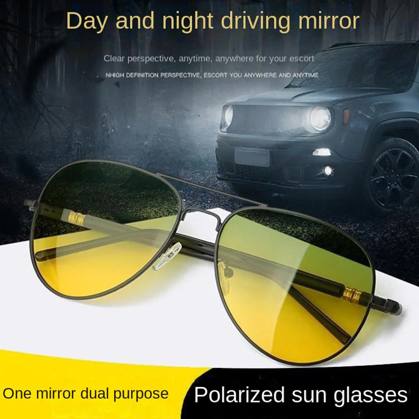 

Anti-Glare Night Driving Glasses, Polarized Comfortable Goggles For High-Definition Vision In Low Light, Safer Travel Home