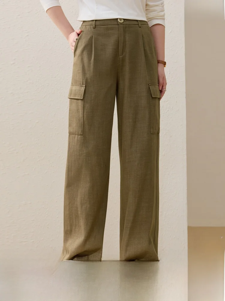 

Удобные прямые брюки для работы больших размеров, женские модные брюки с высокой талией, новинка весенней коллекции для женщин больших размеров.